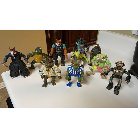 Vintage TMNT Teenage Mutant Ninja turtles Action Figures Toys-‎ Lot Of 10 - Picture 2 of 11